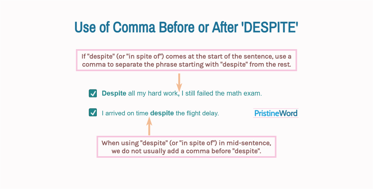 When To Use Commas In A Despite Sentence