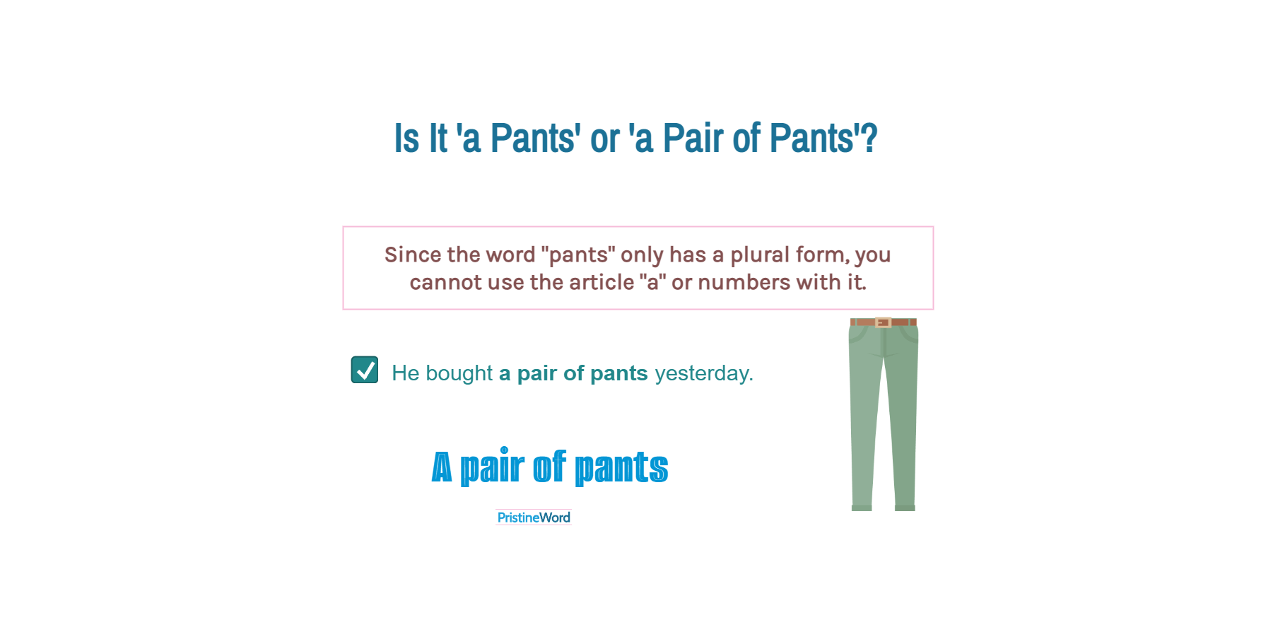 Trousers Are Or Trousers Is Which Is Correct