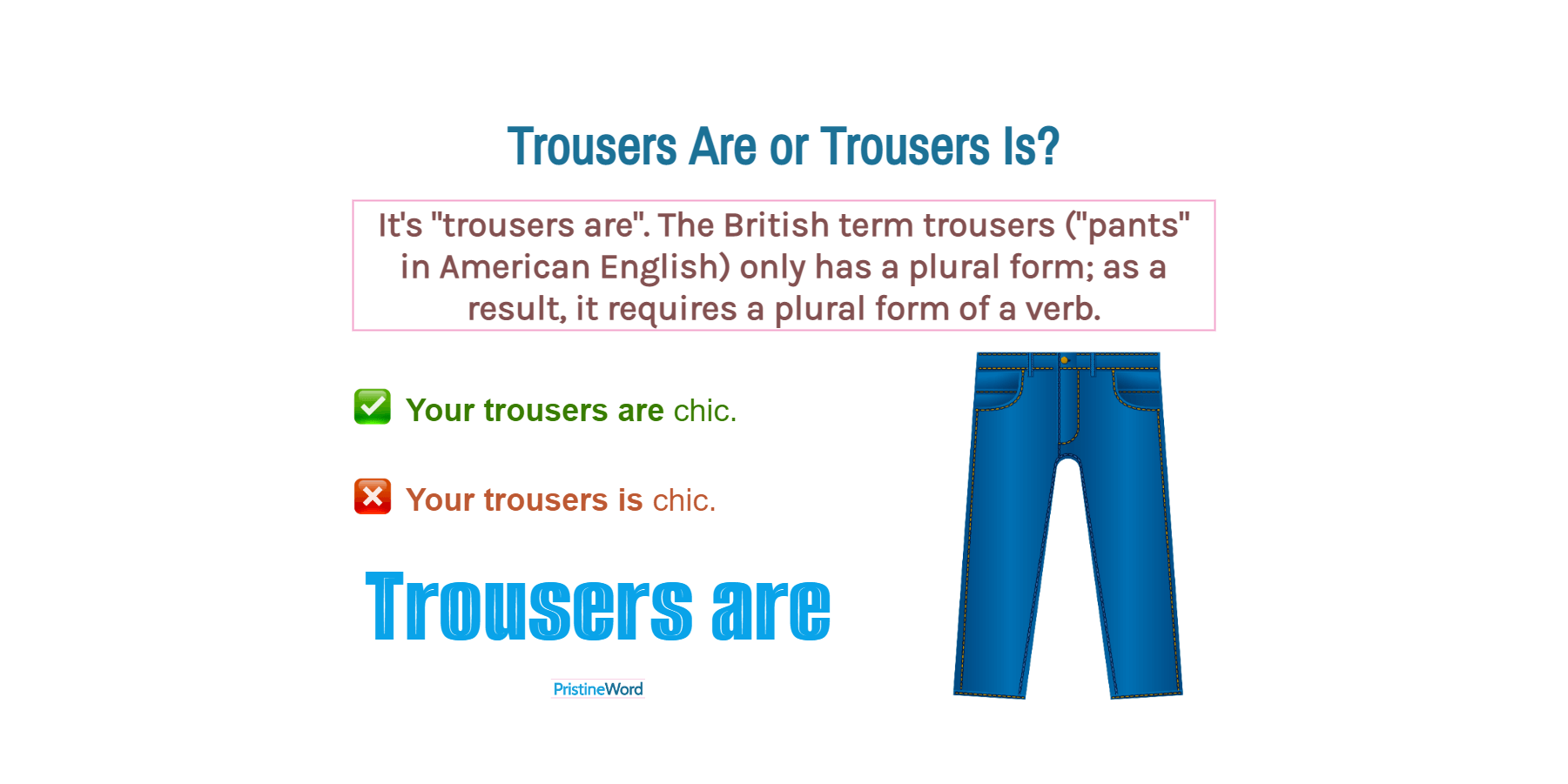 Learning English with Cambridge  Did you know that some nouns only exist  in plural form  They include the names of tools instruments and  articles of clothing which normally have two