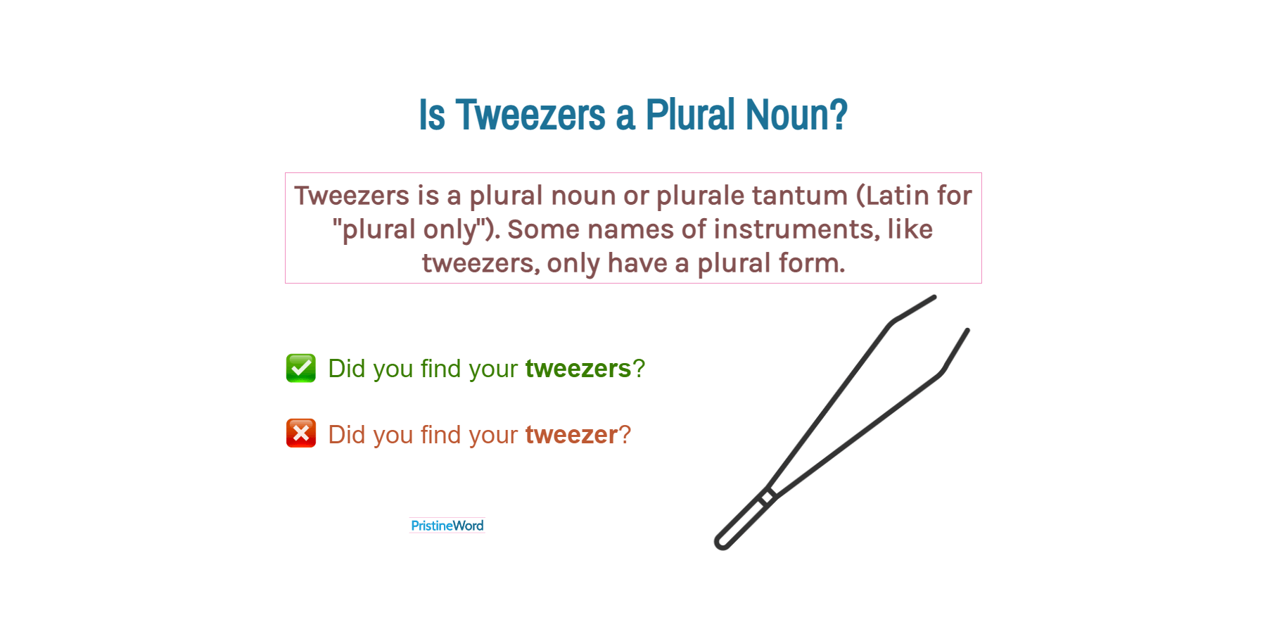 Is Tweezers a Plural Noun?