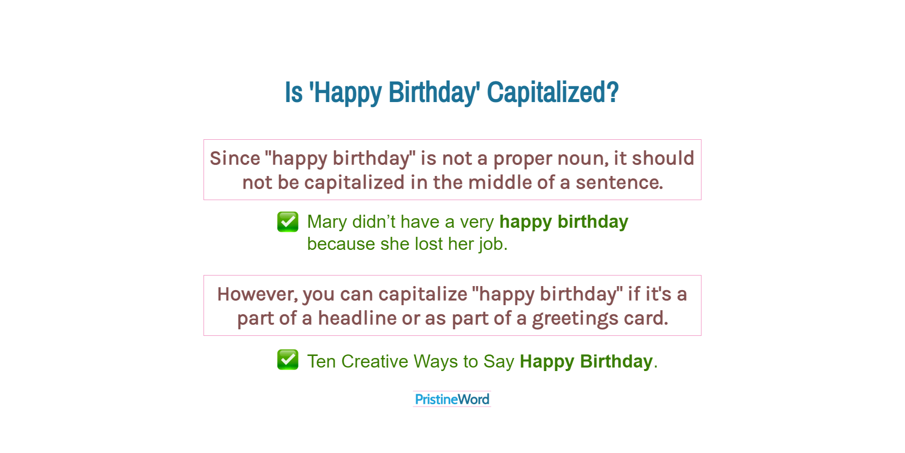 Is birthday capitalized