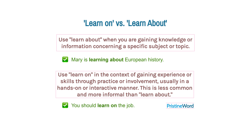  learn about vs learn on what s the difference 