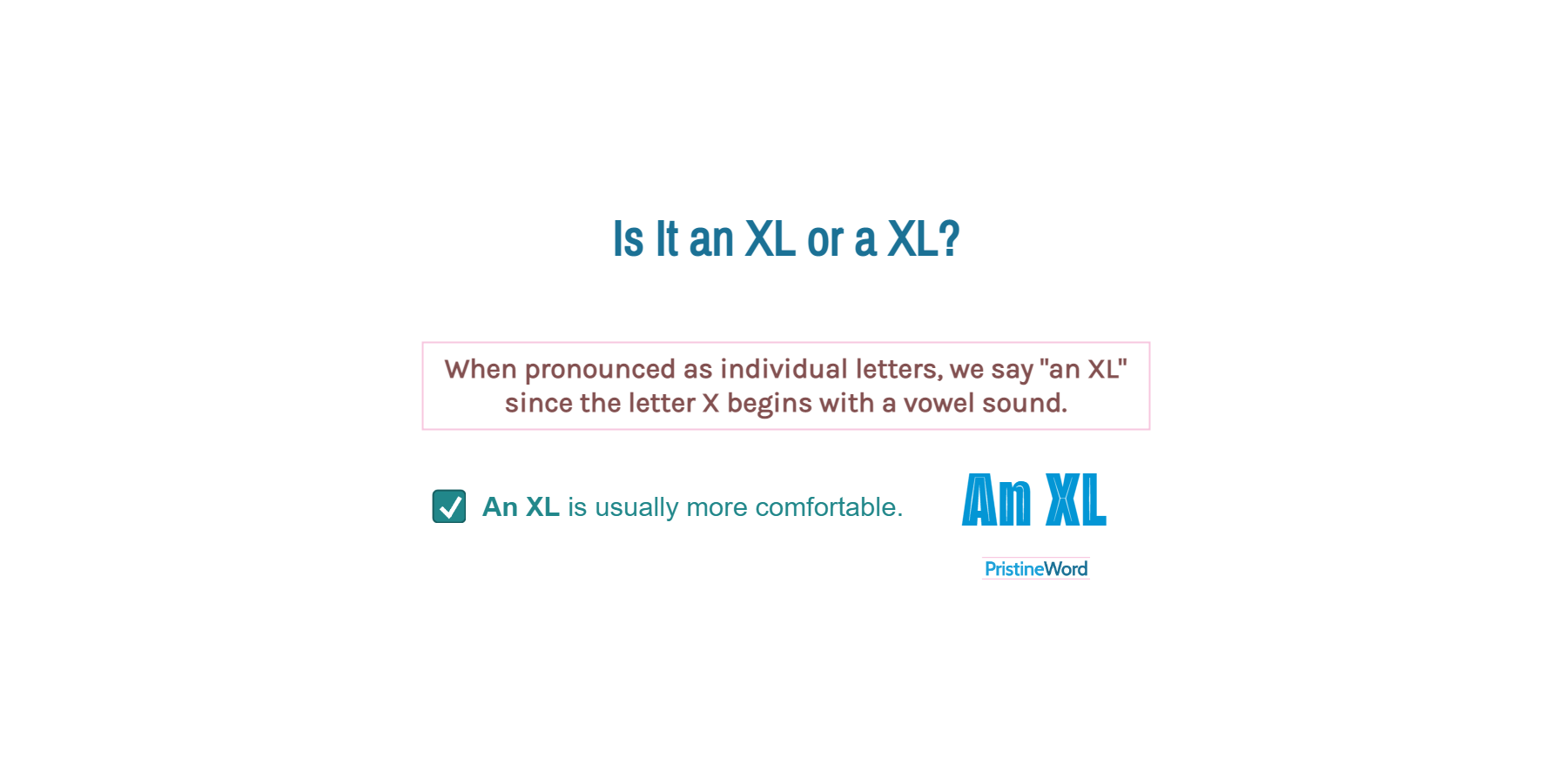 Is It an XL or a XL?