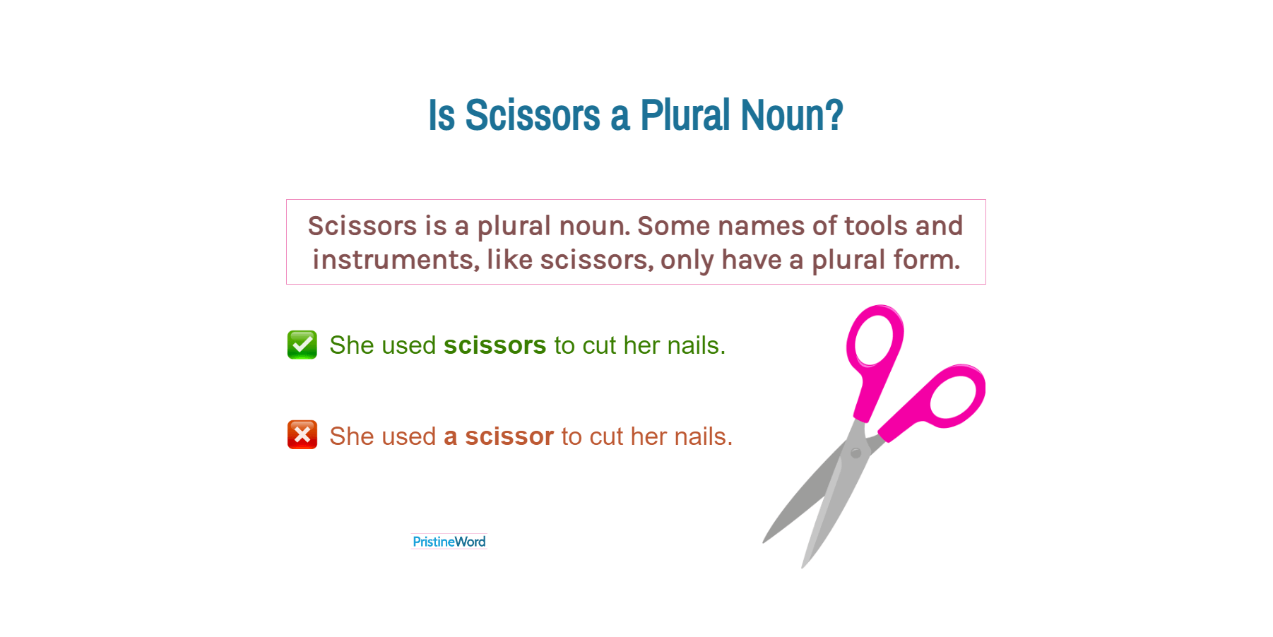 pair of scissors singular or plural