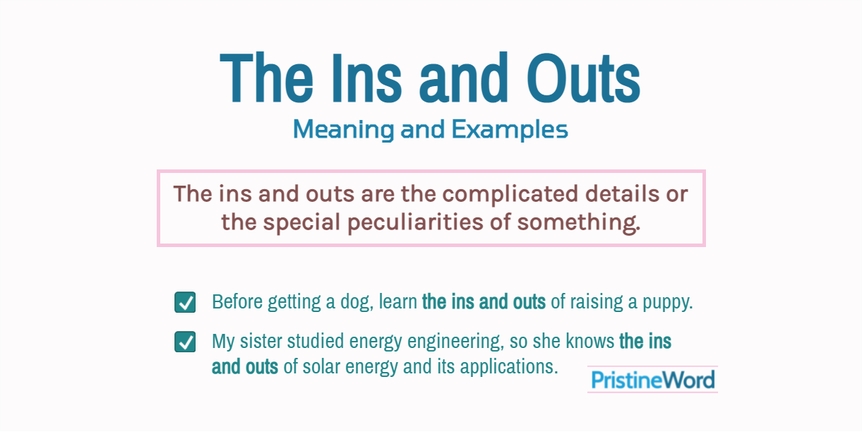 'The Ins and Outs' Meaning and Examples