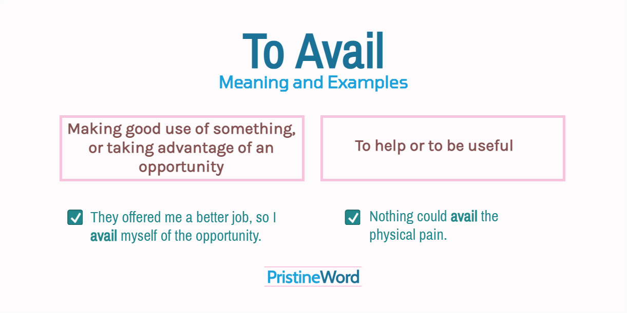 'To Avail' Meaning and Examples