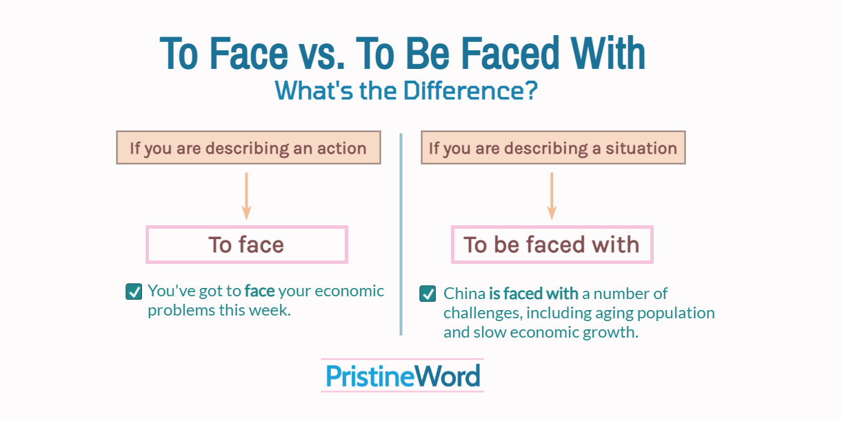 'To Face' vs. 'To Be Faced With'. What's the Difference?