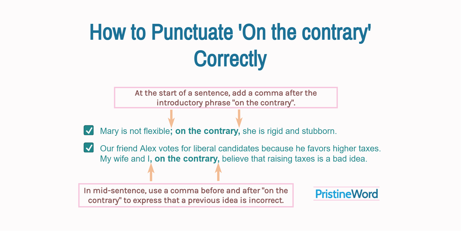 How to Punctuate 'On the contrary' Correctly