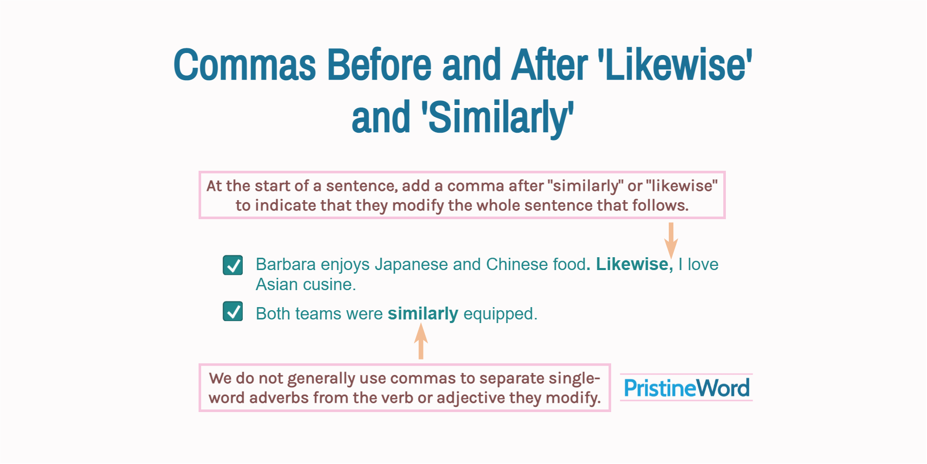 Commas Before and After 'Likewise' and 'Similarly'