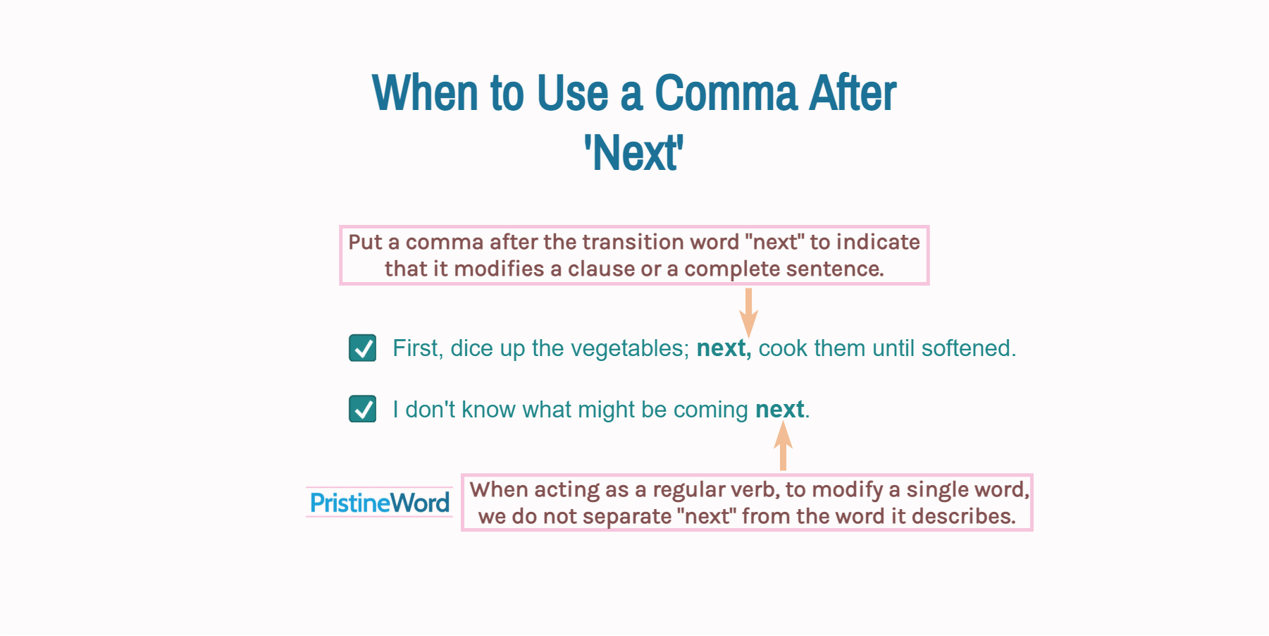 When to Add a Comma After 'Next'