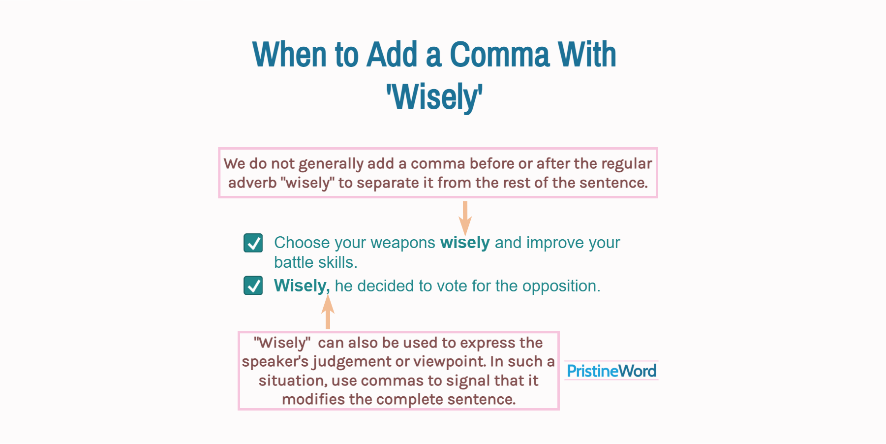 When to Use a Comma With 'Wisely'