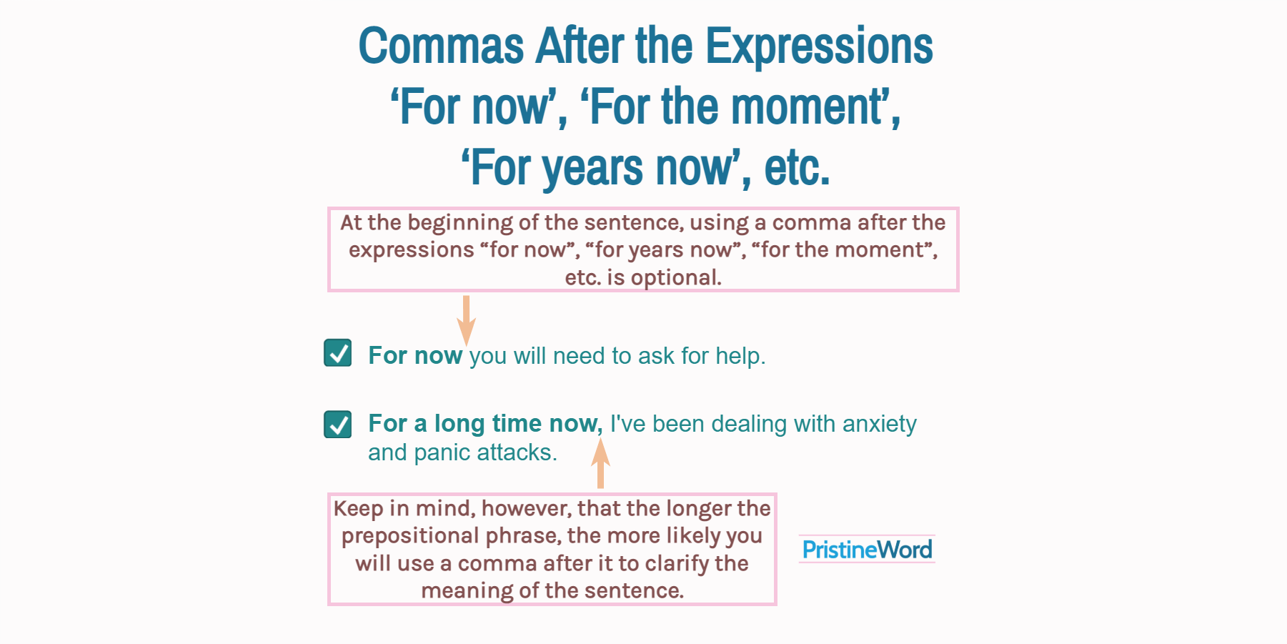 When to use a Comma After ‘For now’, ‘For the moment’, ‘For years now’, etc.