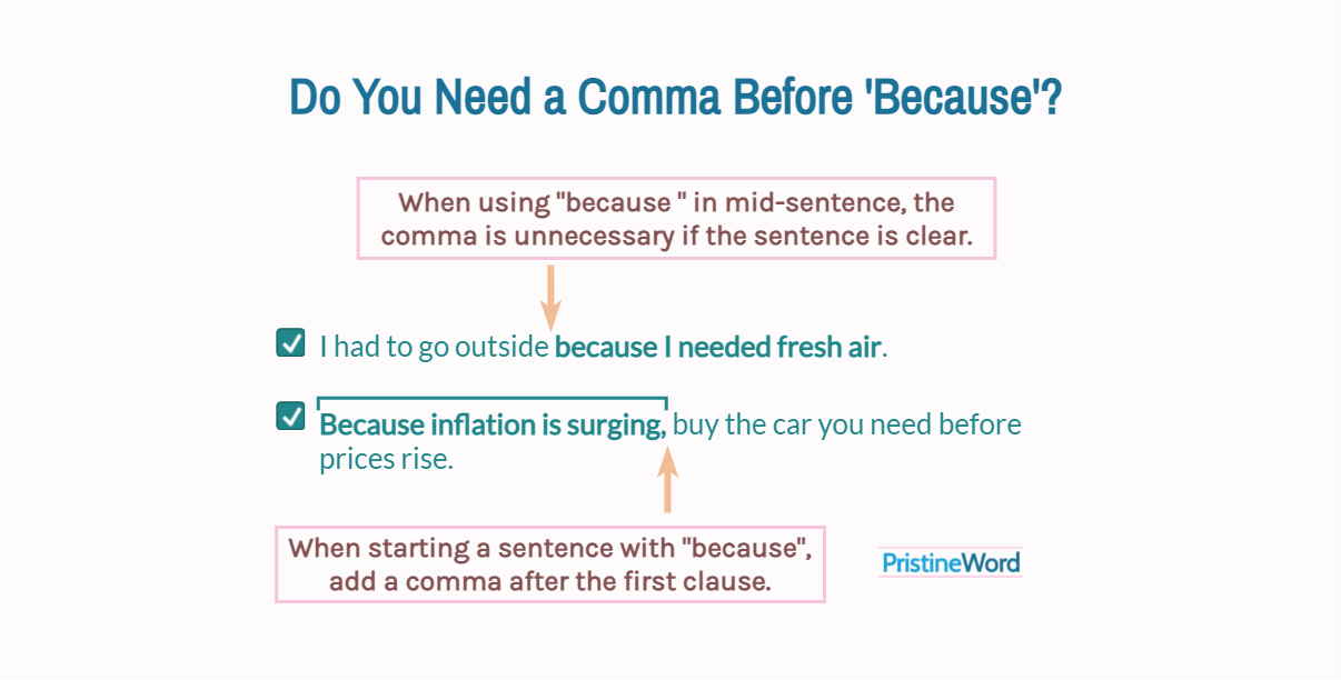 Do You Need a Comma Before 'Because'?