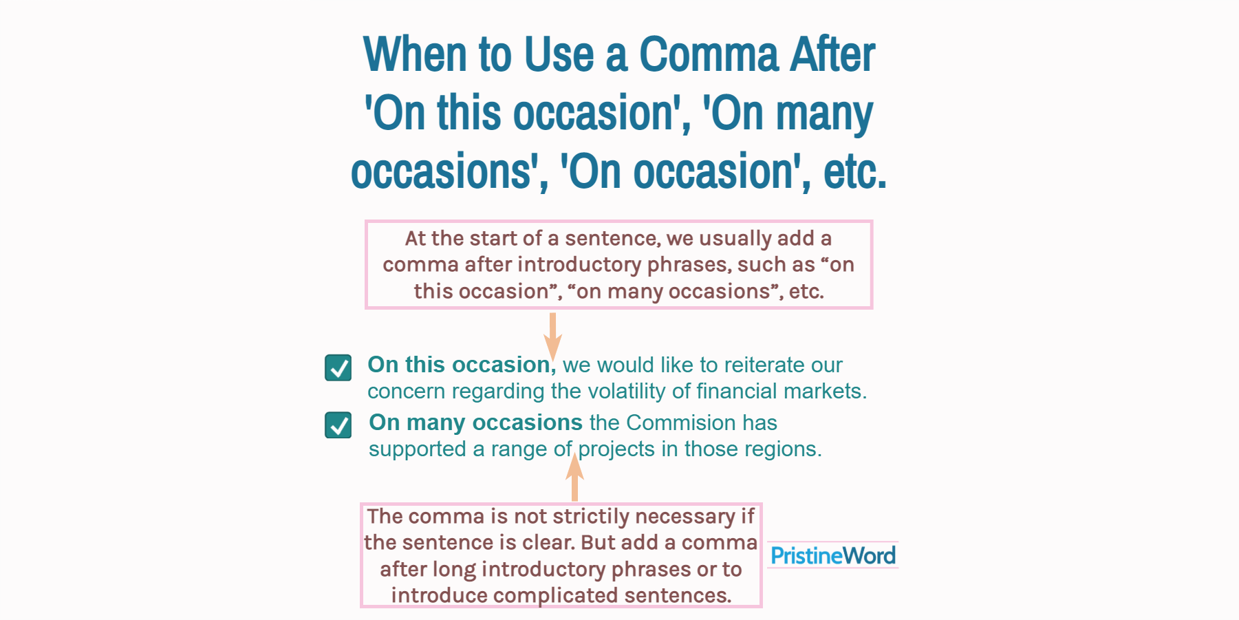 When to Use a Comma After 'On this occasion', 'On many occasions', etc.