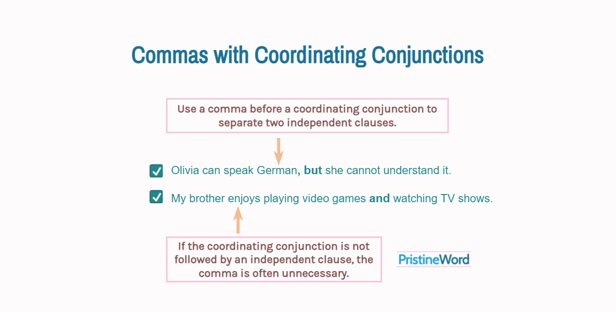Comma Use With Coordinating Conjunctions
