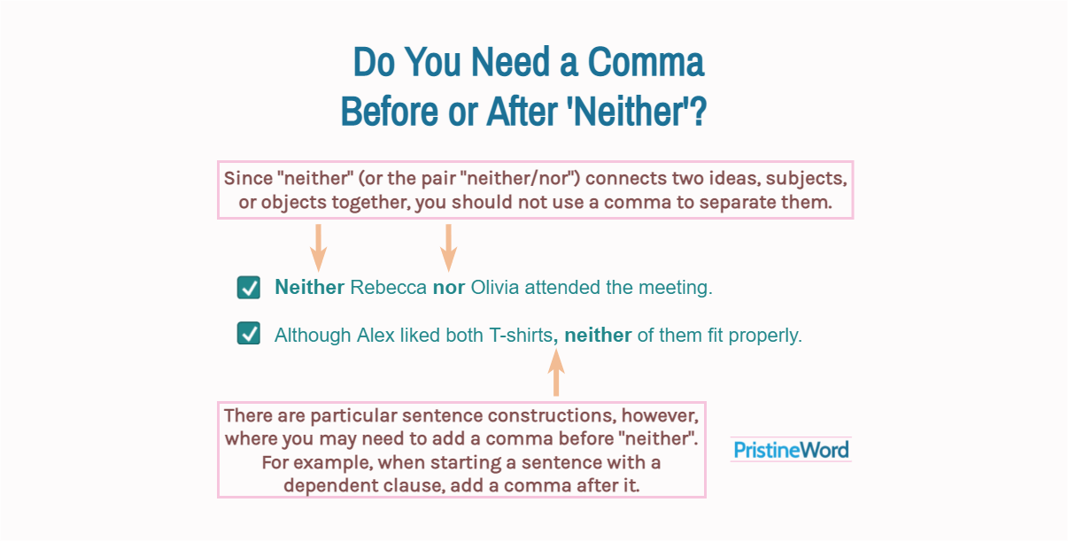 Commas With 'Neither' and 'Neither/nor'