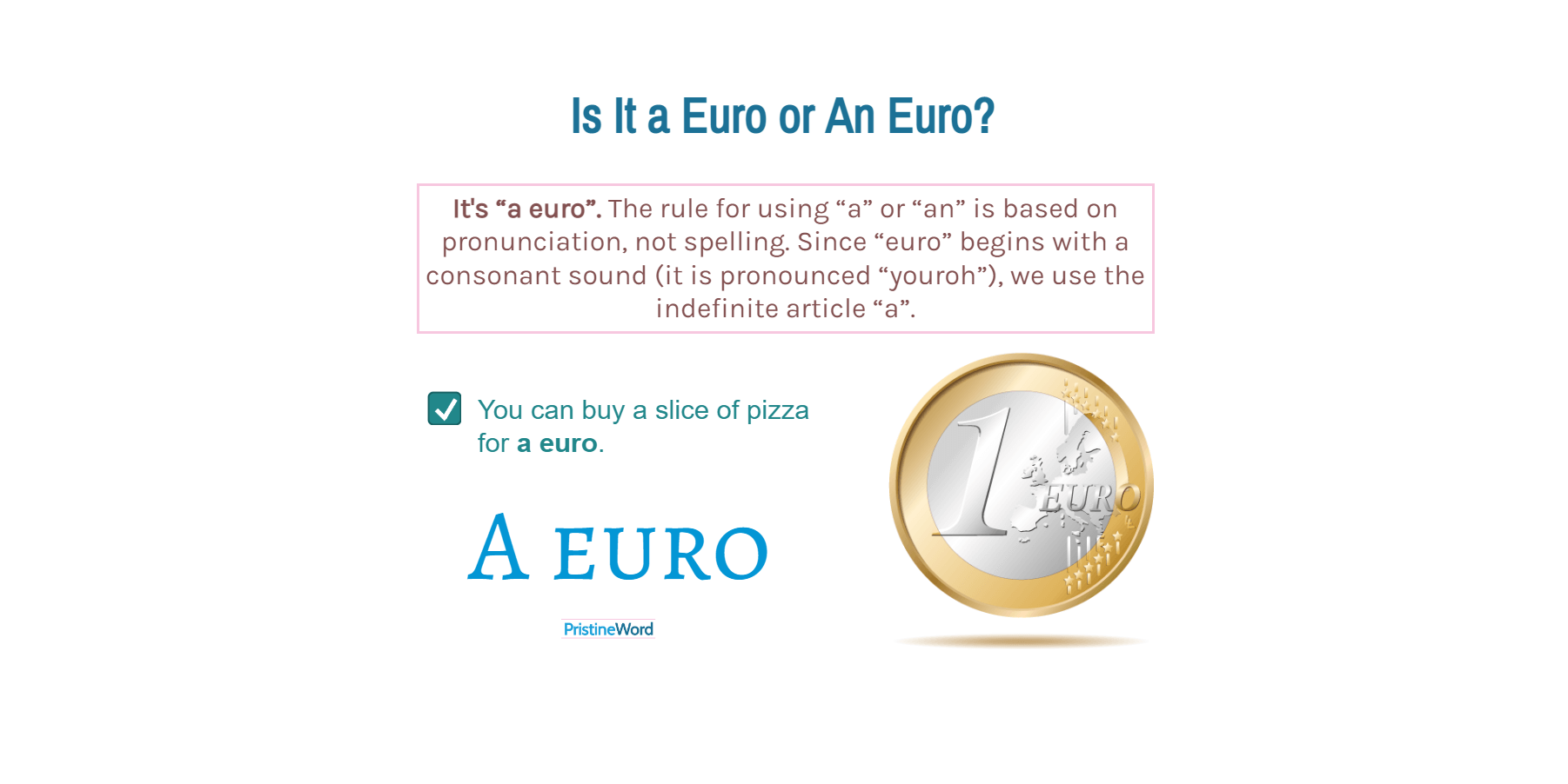 A Euro or An Euro. Which is Correct?