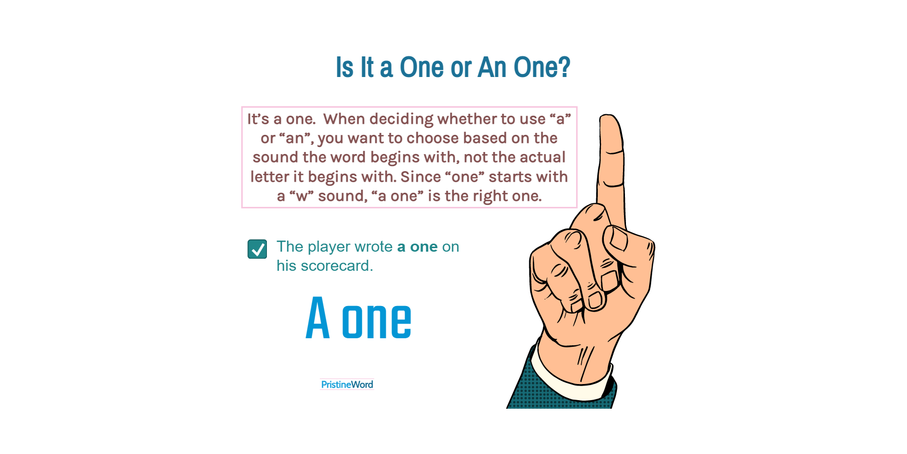 Is It ‘a One’ or ‘an One’?