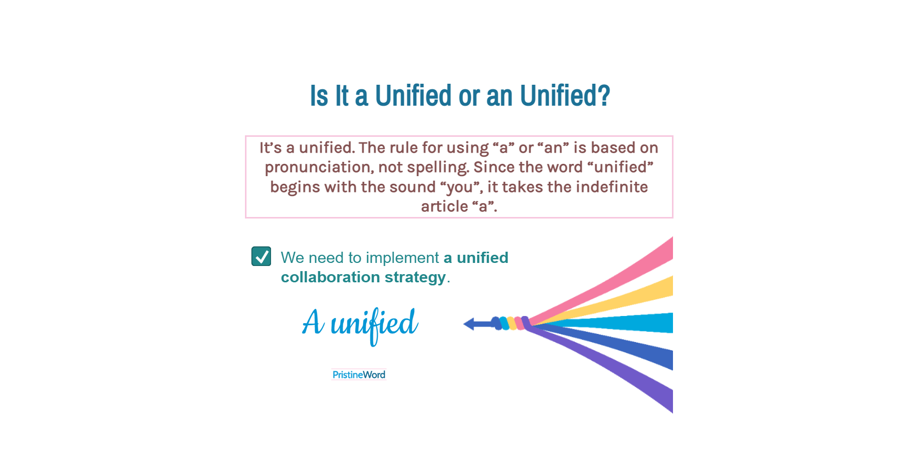 Is It a Unified or an Unified?