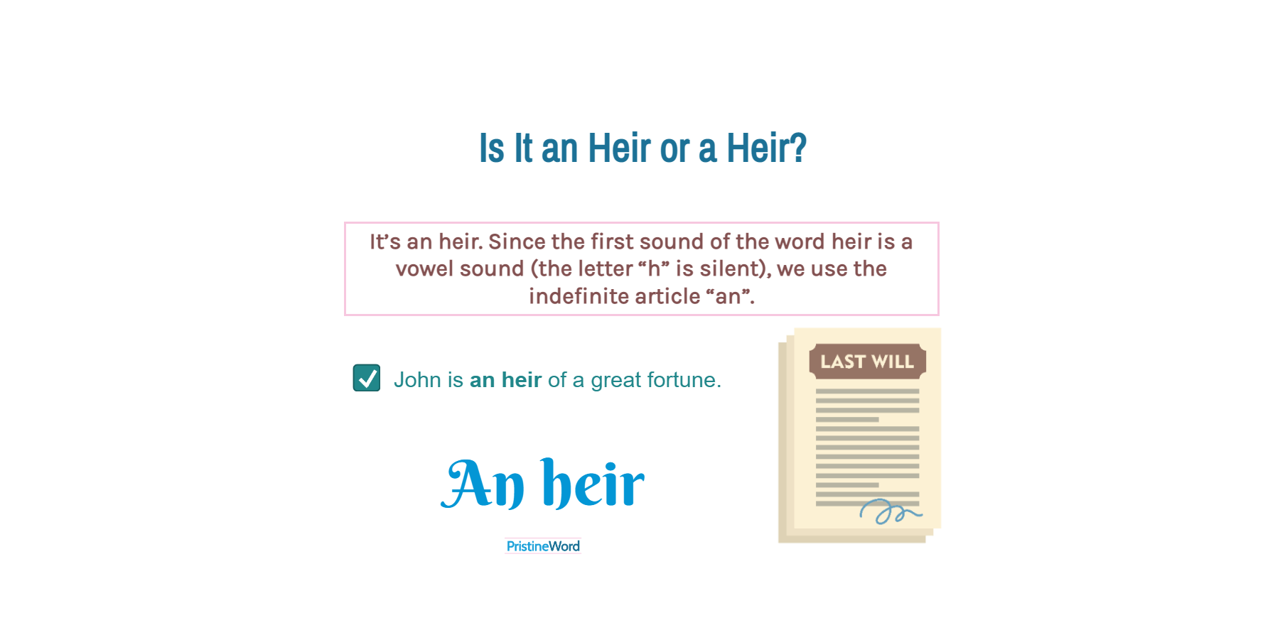 Is It an Heir or a Heir?