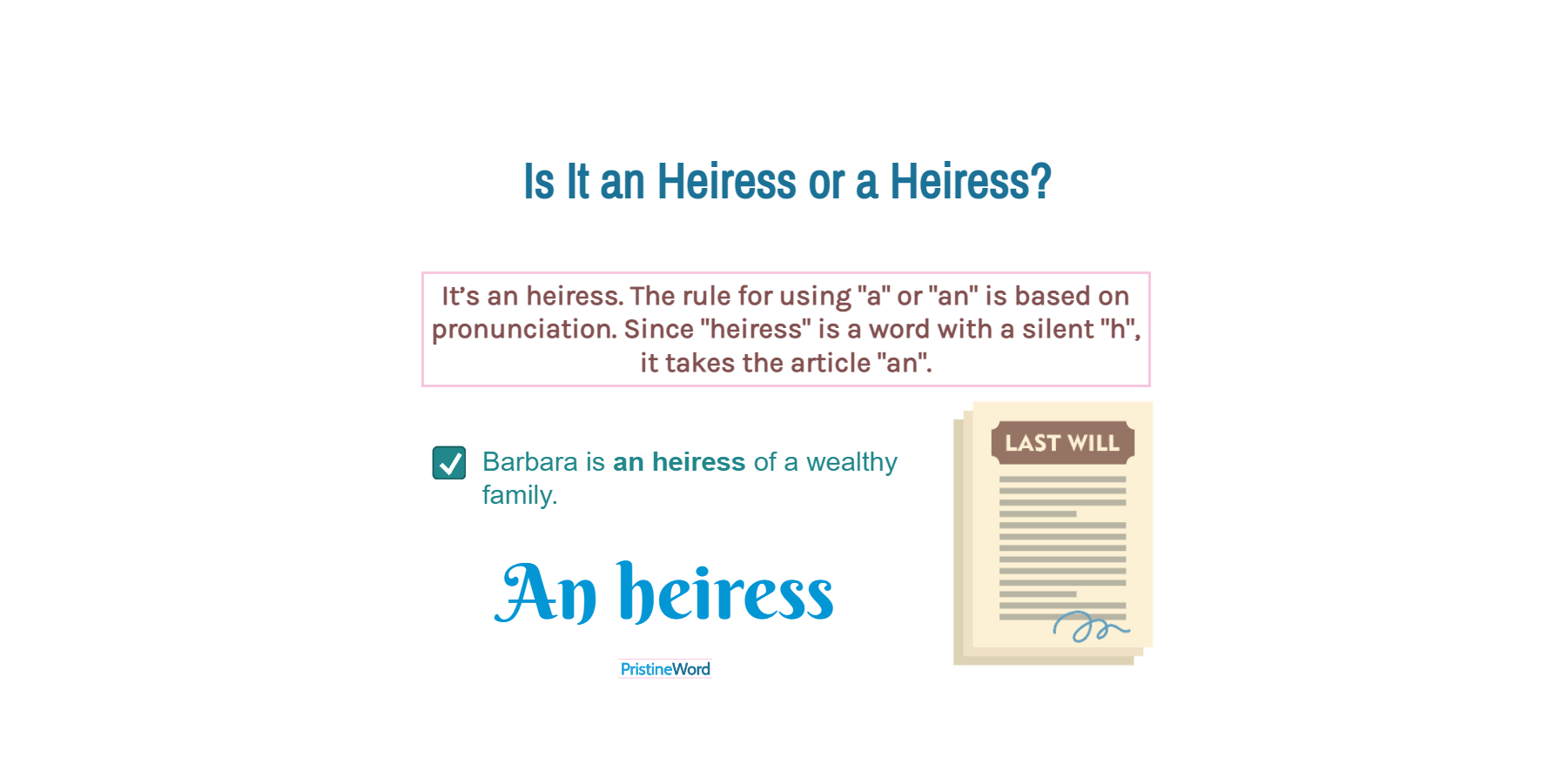 Is It an Heiress or a Heiress?