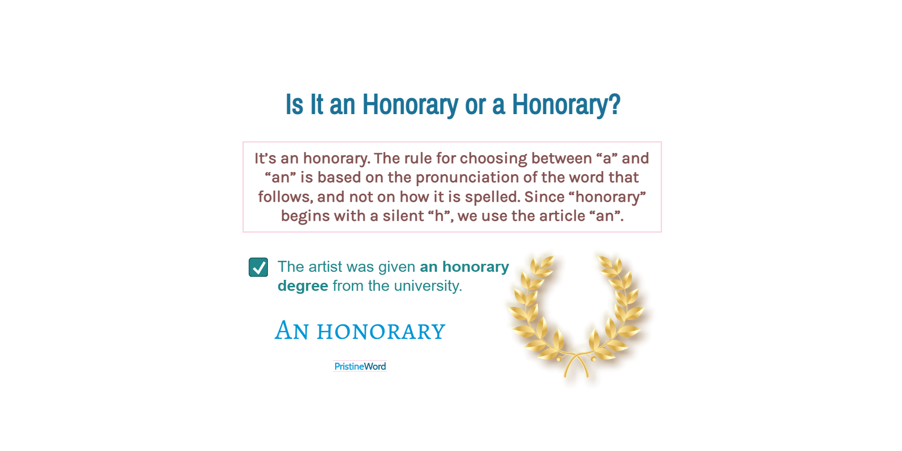 Is It an Honorary or a Honorary?