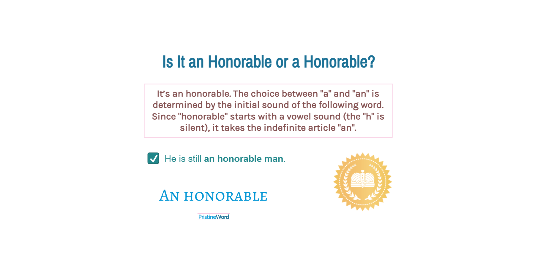 Is It An Honorable Or A Honorable 