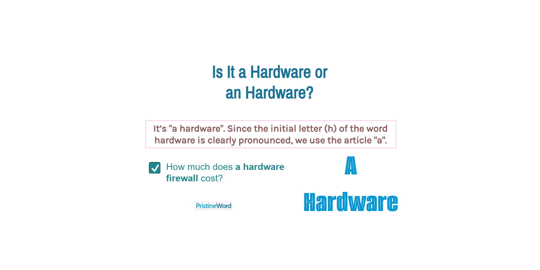 Is It a Hardware (HW) or an Hardware (HW)?