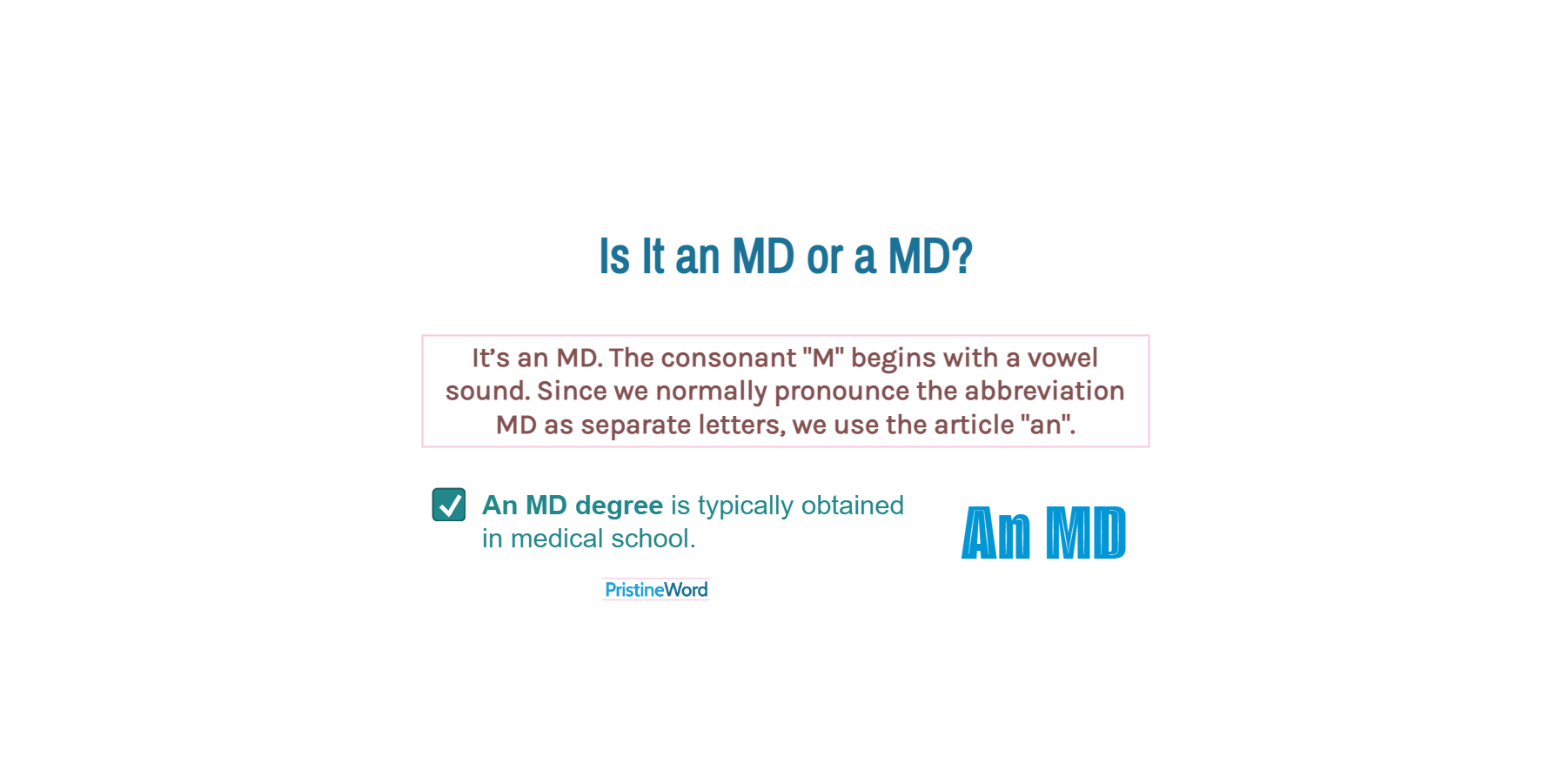 Is It an MD or a MD?