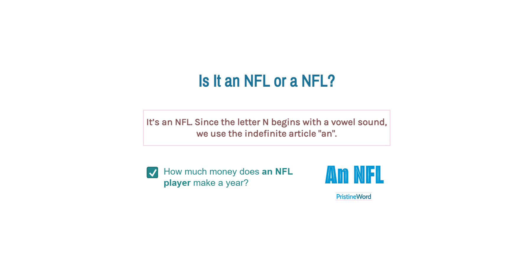 Is It an NFL or a NFL?