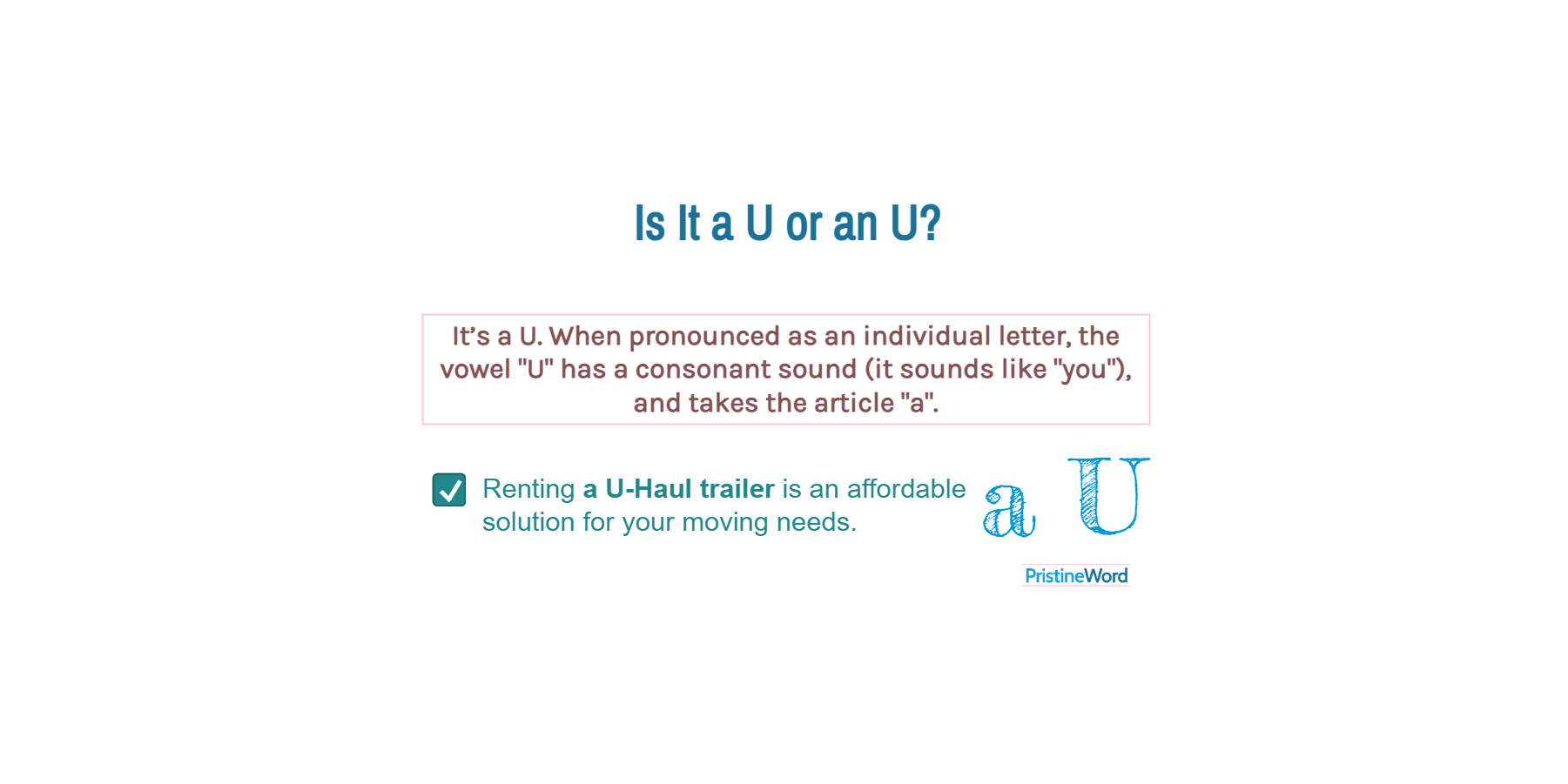 Is It a U or an U?