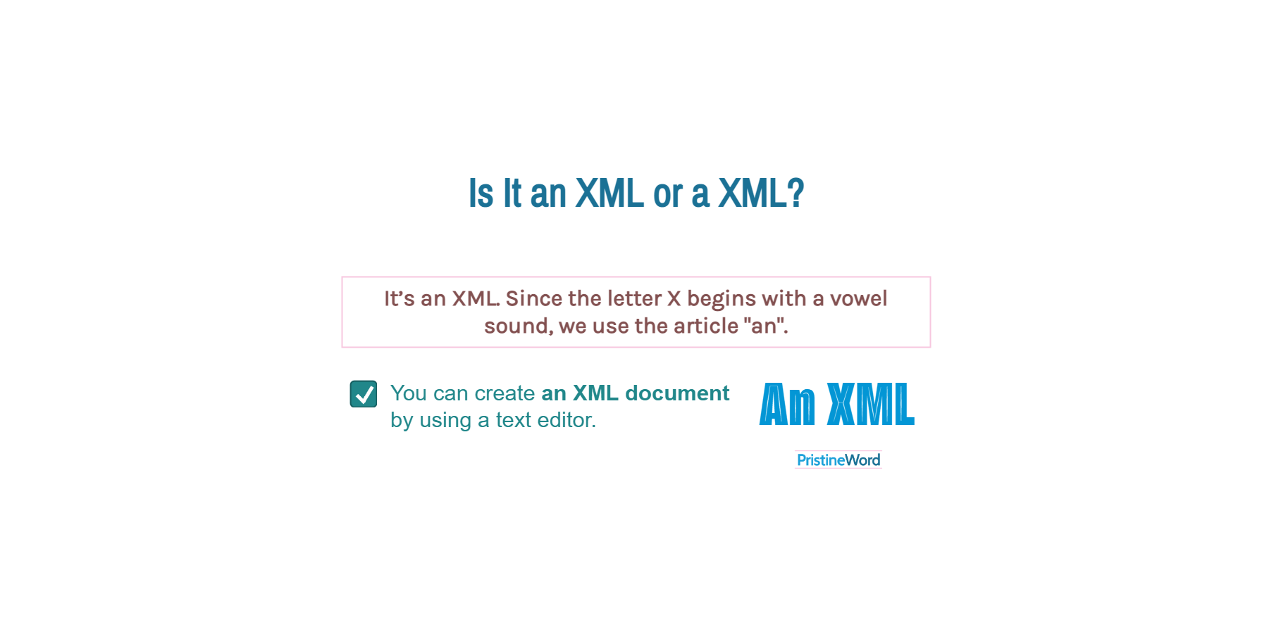 Is It an XML or a XML?