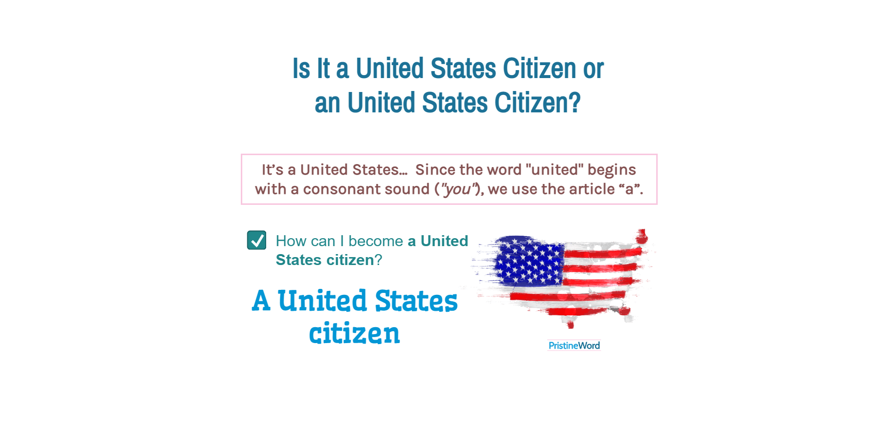 Is It a United States or an United States?
