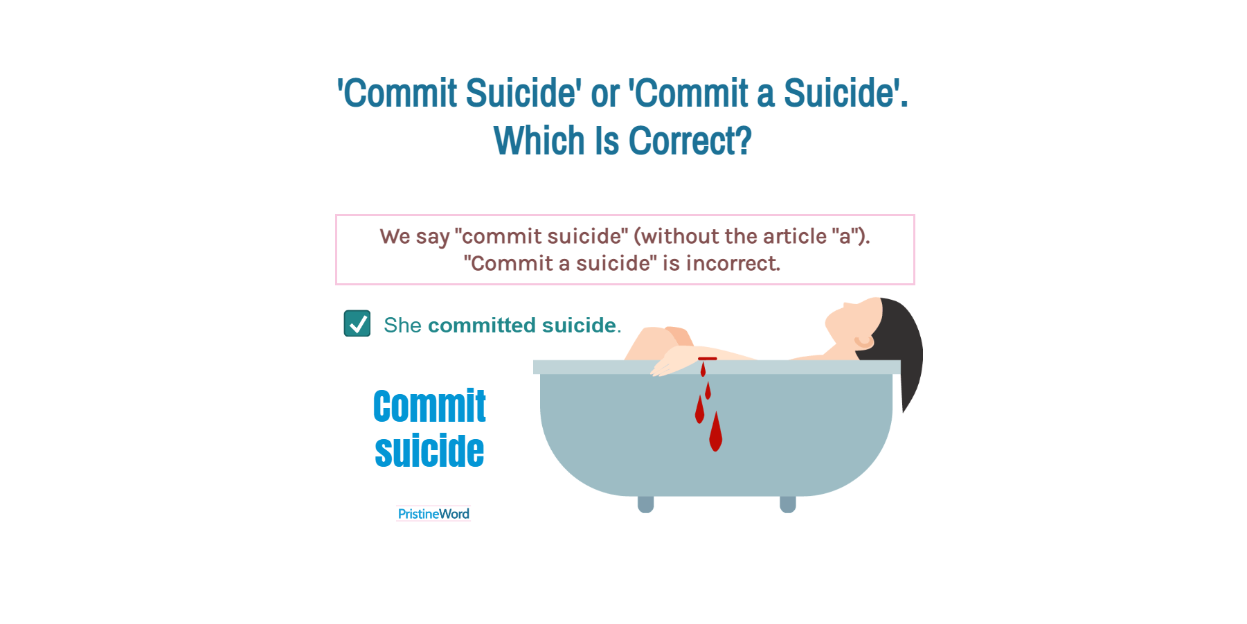 Commit Suicide or Commit a Suicide. Which is Correct?
