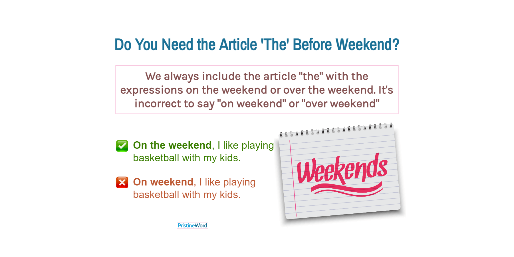 'Weekend' Or 'The Weekend'. Which Is Correct?