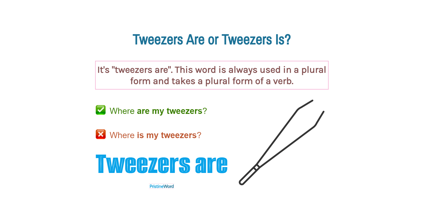 Tweezers Are Or Tweezers Is. Which Is Correct?