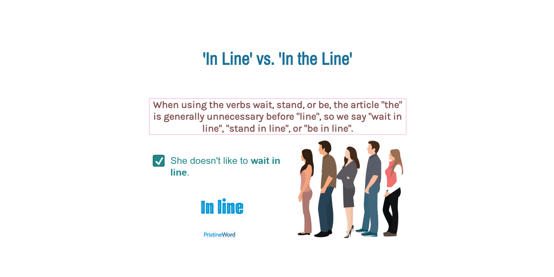 Is It 'in Line' or 'in the Line'?