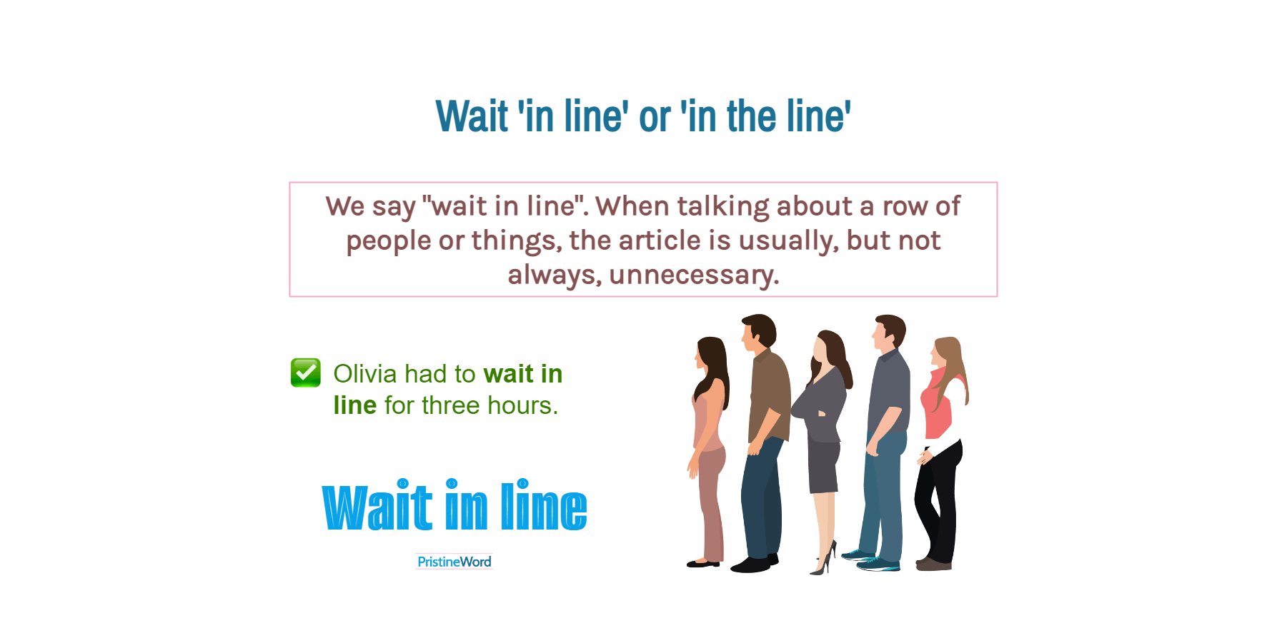 'Wait in Line' or 'Wait in the Line'