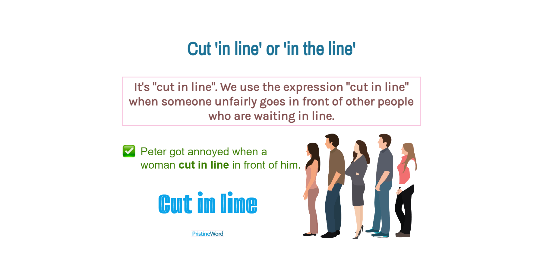 'Cut in Line' or 'Cut in the Line'