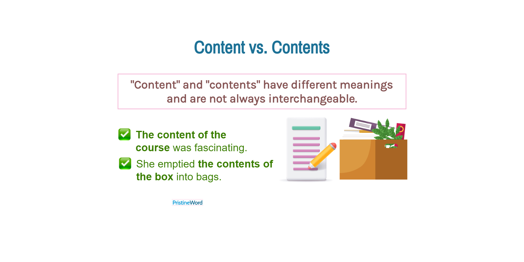 Content or Contents. What's the Difference?