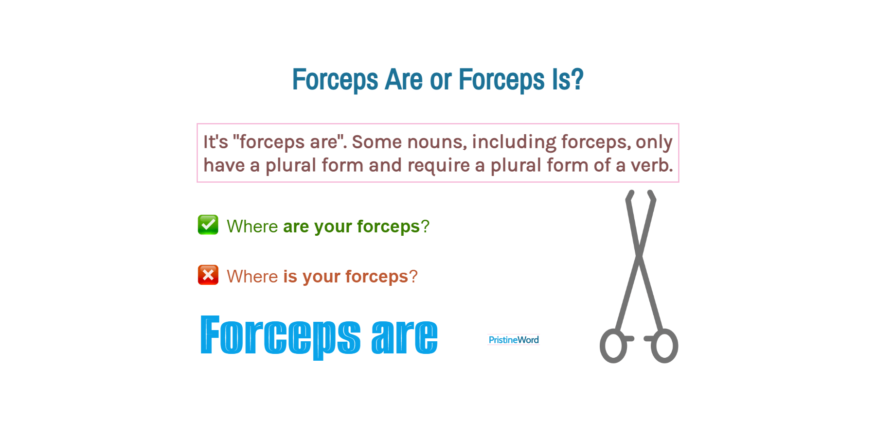 Forceps Are or Forceps Is. Which Is Correct?