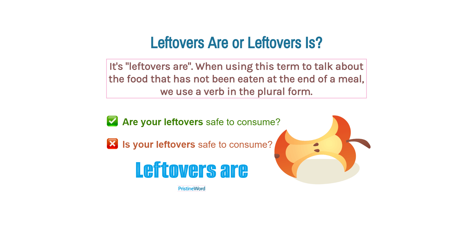 Leftovers Are Or Leftovers Is. Which Is Correct?