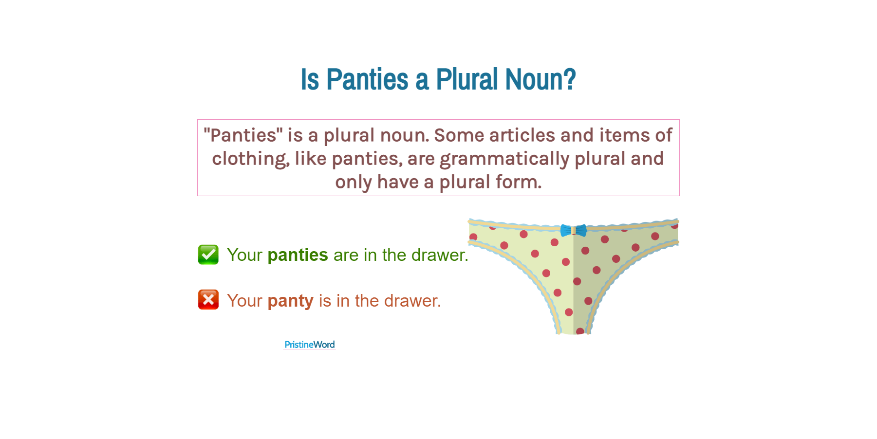 Is Panties a Plural Noun?