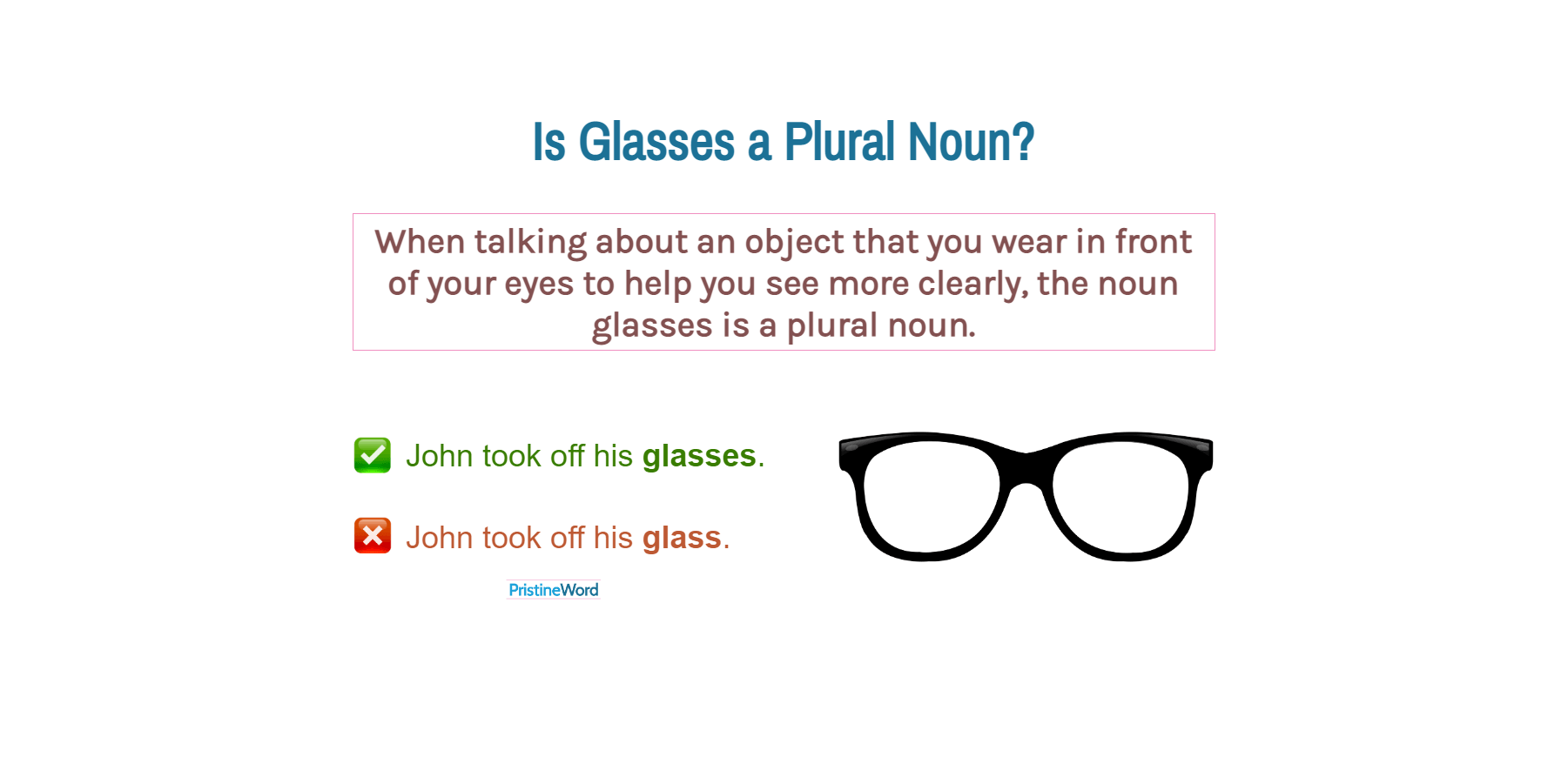 Is Glasses a Plural Noun?