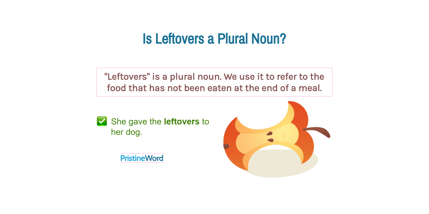 Is 'Leftovers' a Plural Noun?