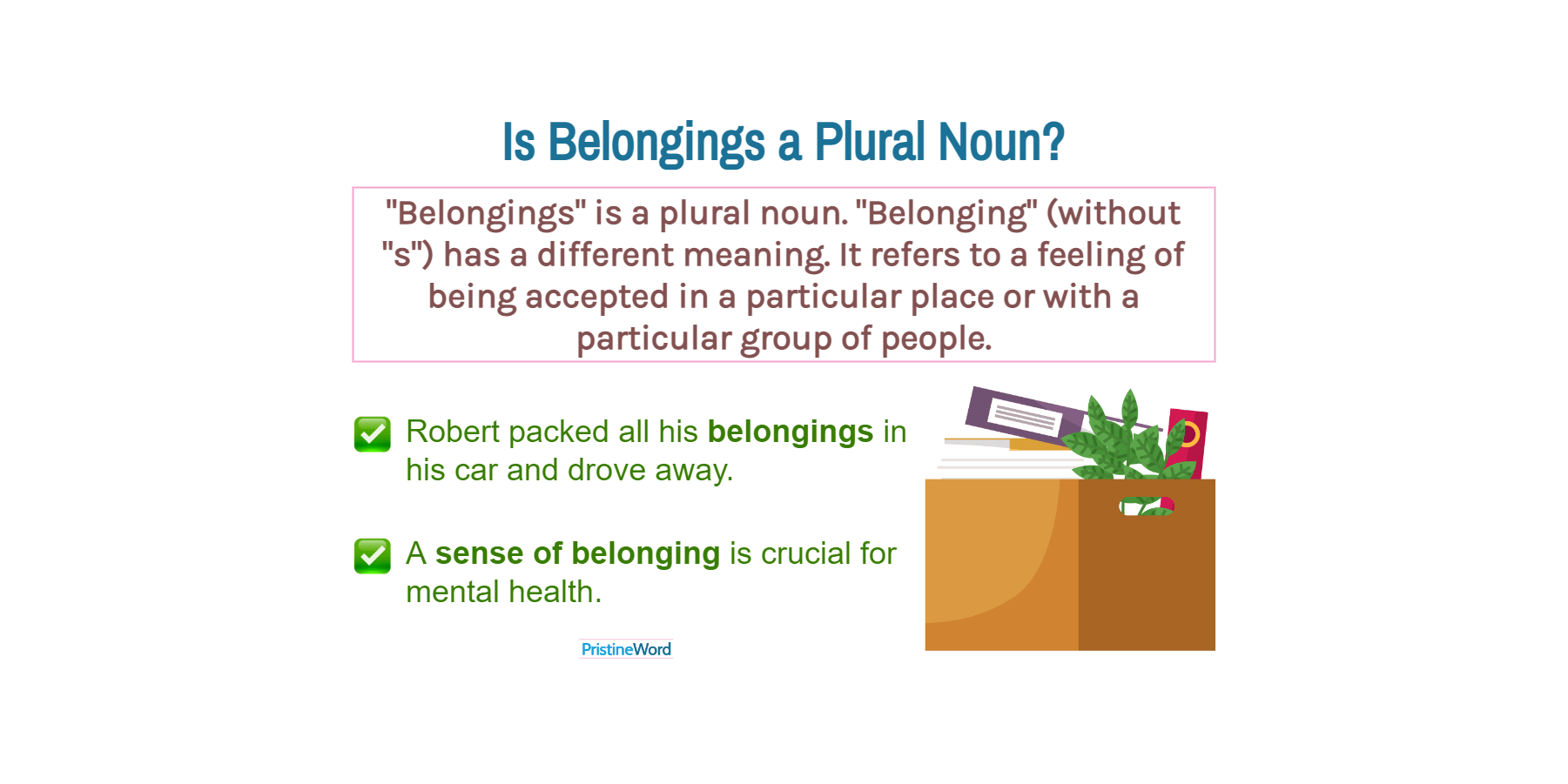 Is 'Belongings' a Plural Noun?