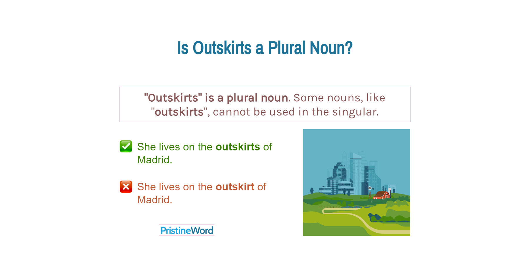 Is Outskirts a Plural Noun?