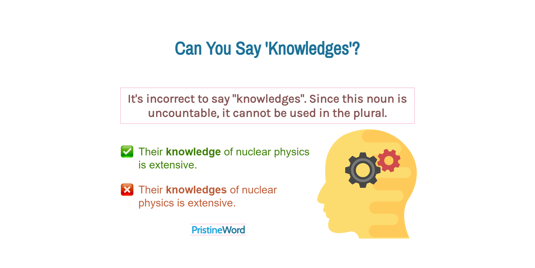 Can You Say 'Knowledges'?