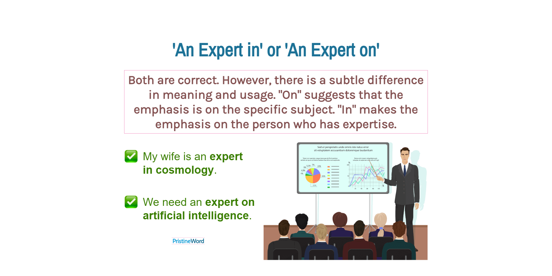 'An Expert in' or 'An Expert on'. Which Is Correct?