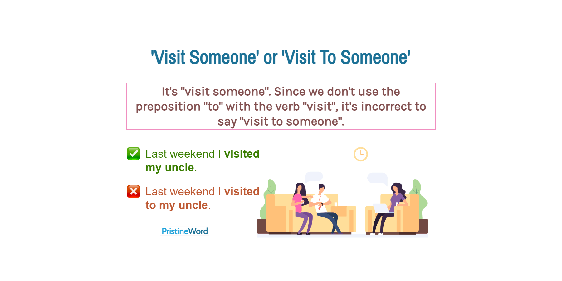 'Visit Someone' or 'Visit to Someone'